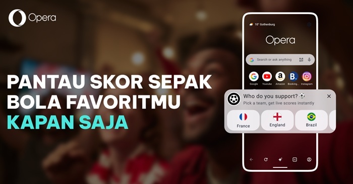 Sambut Piala Dunia 2026, Browser Opera Lakukan Perubahan Tampilan