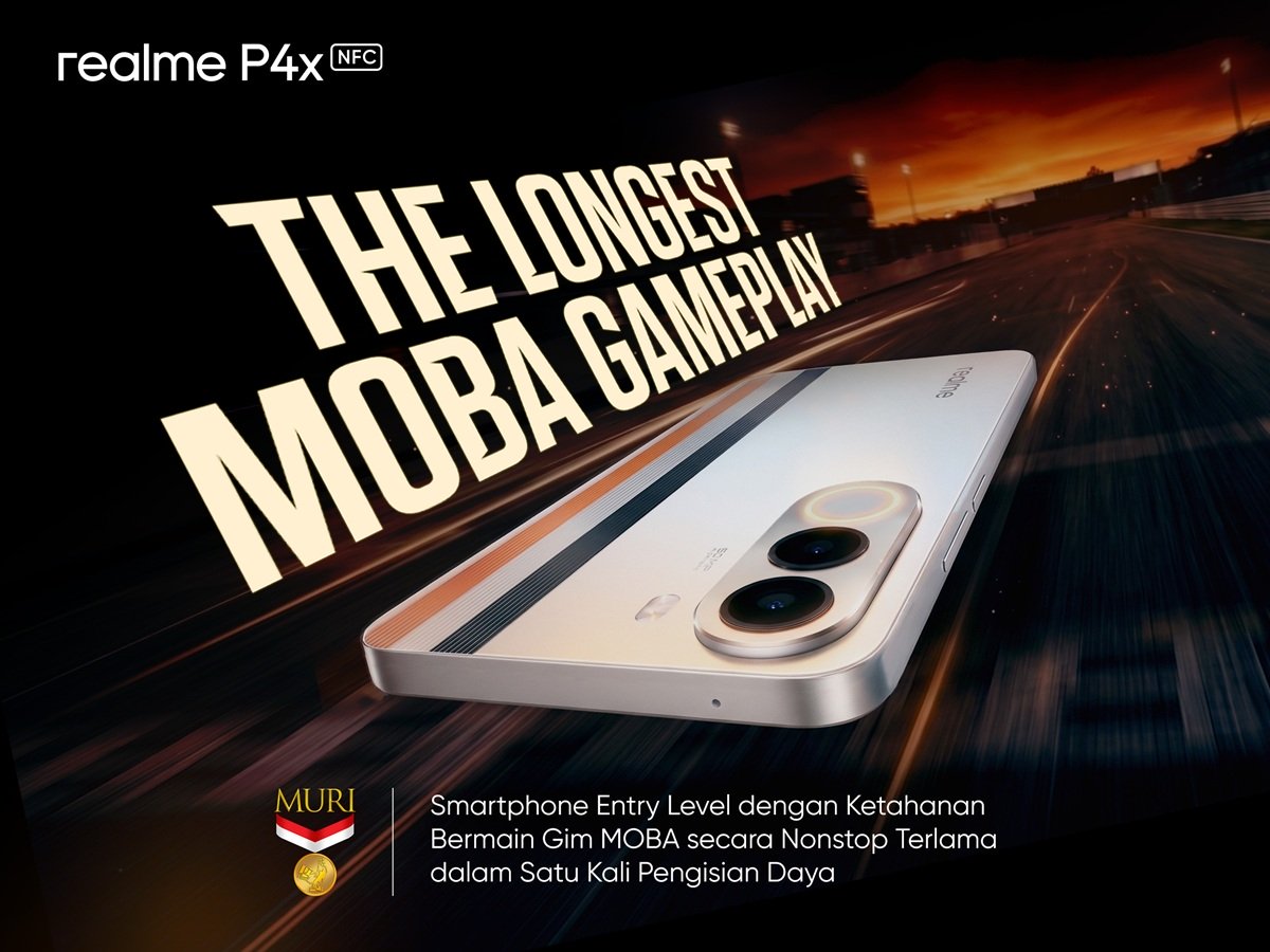 Realme P4x Raih Rekor MURI Ketahanan Gaming 10 Jam