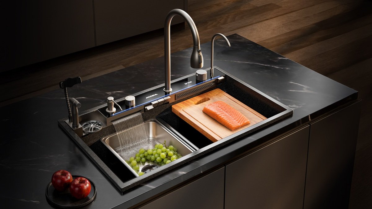 Modena Kitchen Sink 12-in-1 Terbaru Berbahan NeoGranite Dijual Rp7 Jutaan