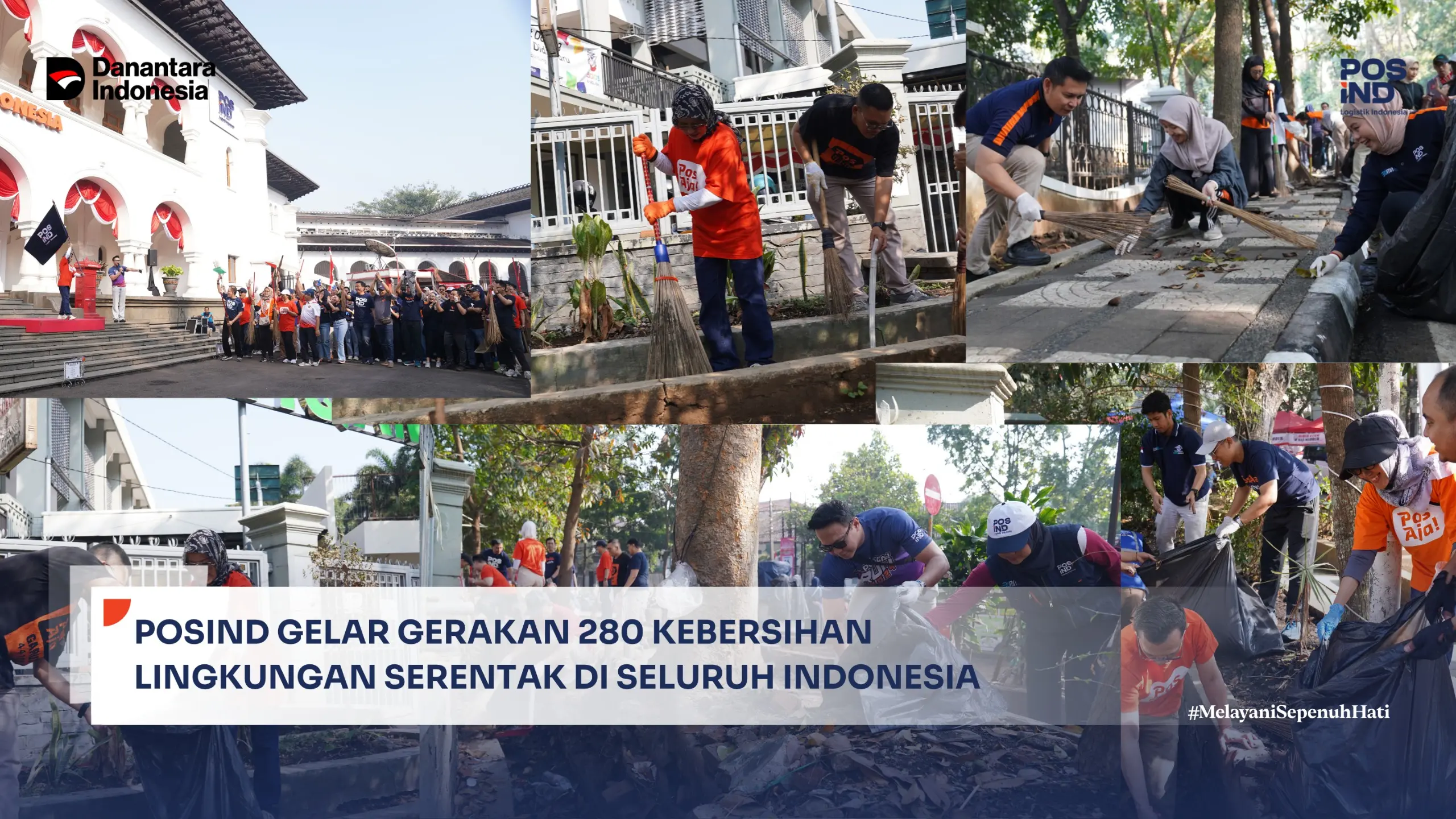 Pos Indonesia Gerakkan Aksi Bersih Lingkungan Serentak di Indonesia